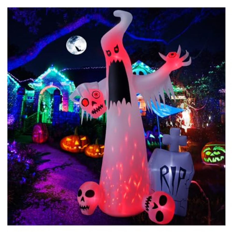 Outdoor Lighting Halloween - Уличные украшения на Хэллоуин: надувной призрак