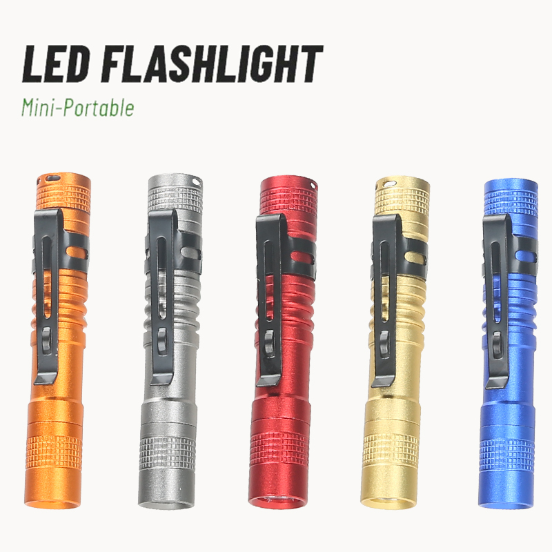 Outdoor Lighting Electric - Портативный мини-светодиодный фонарик-ручка с зажимом для