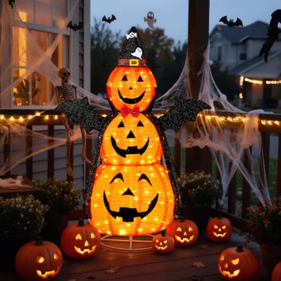Outdoor Lighting Halloween - Уличные украшения на Хэллоуин: складная тыква