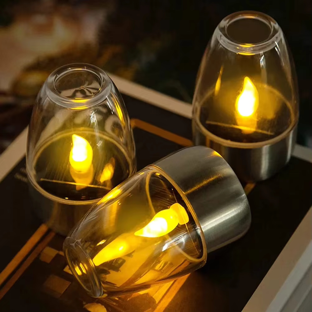 Halo Outdoor Lighting - Светодиодные солнечные свечи из нержавеющей стали,