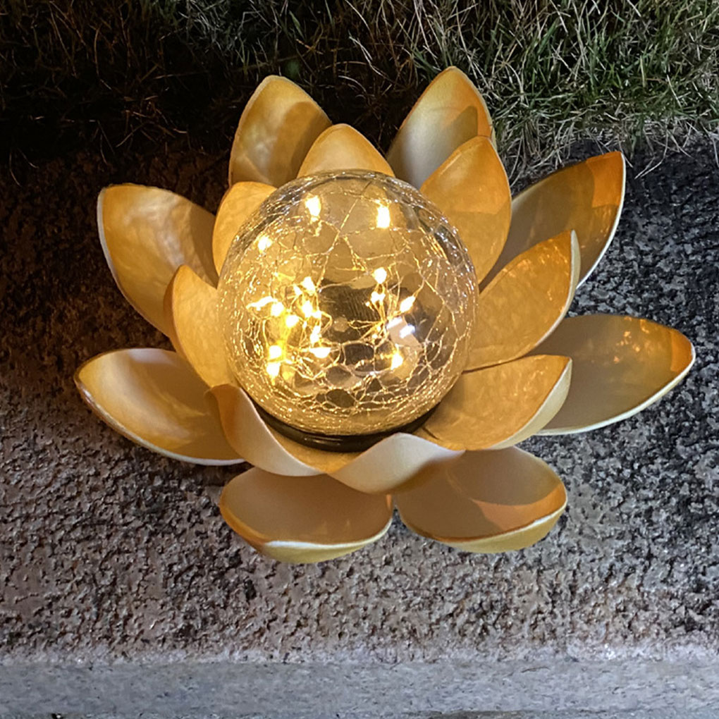 Outdoor Lighting Halloween - Садовые светильники в форме лотоса, треснувший