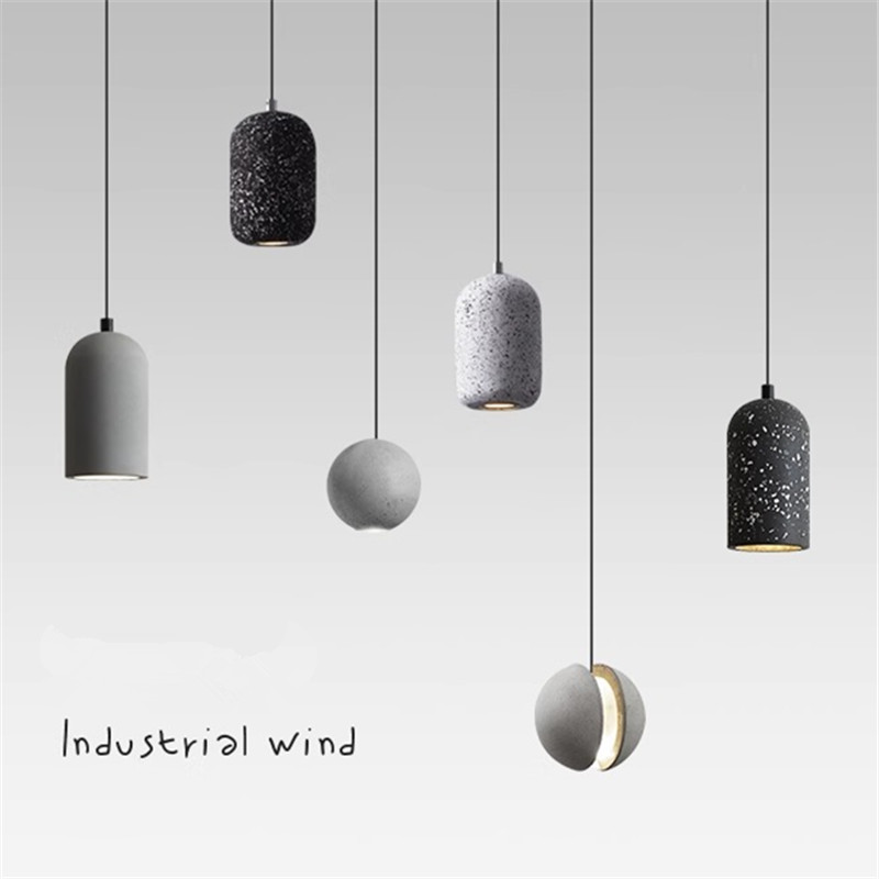 Outdoor Lighting Pendant - Бетонный подвесной светильник, простой индустриальный светильник,