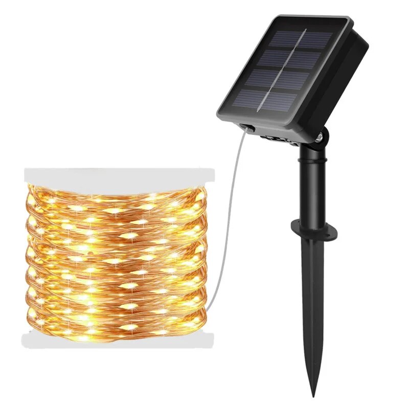Halo Outdoor Lighting - 100 LED Солнечная Фея Водонепроницаемая медная