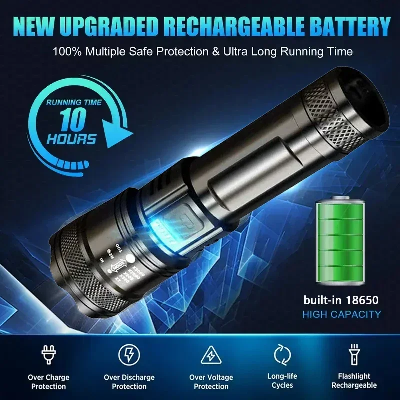 Супер яркий светодиодный фонар – обзор и цена Outdoor Lighting Rechargeable
