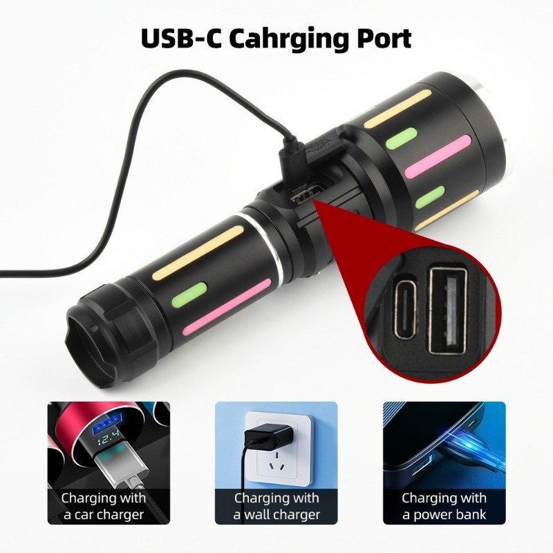 Мощный фонарь с белым светом,  – обзор и цена Outdoor Lighting Rechargeable