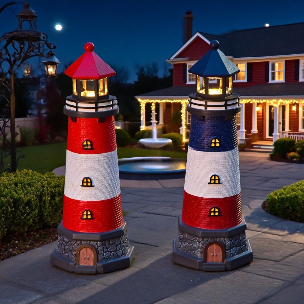 Сине-красный солнечный маяк из – обзор и цена Outdoor Lighting Mediterranean Style